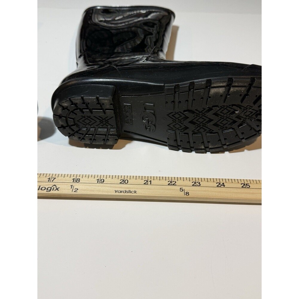 UGG Sienna Black Waterproof Rubber Rain Boots Pre-Owned & Authentic! - Picture 3 of 5